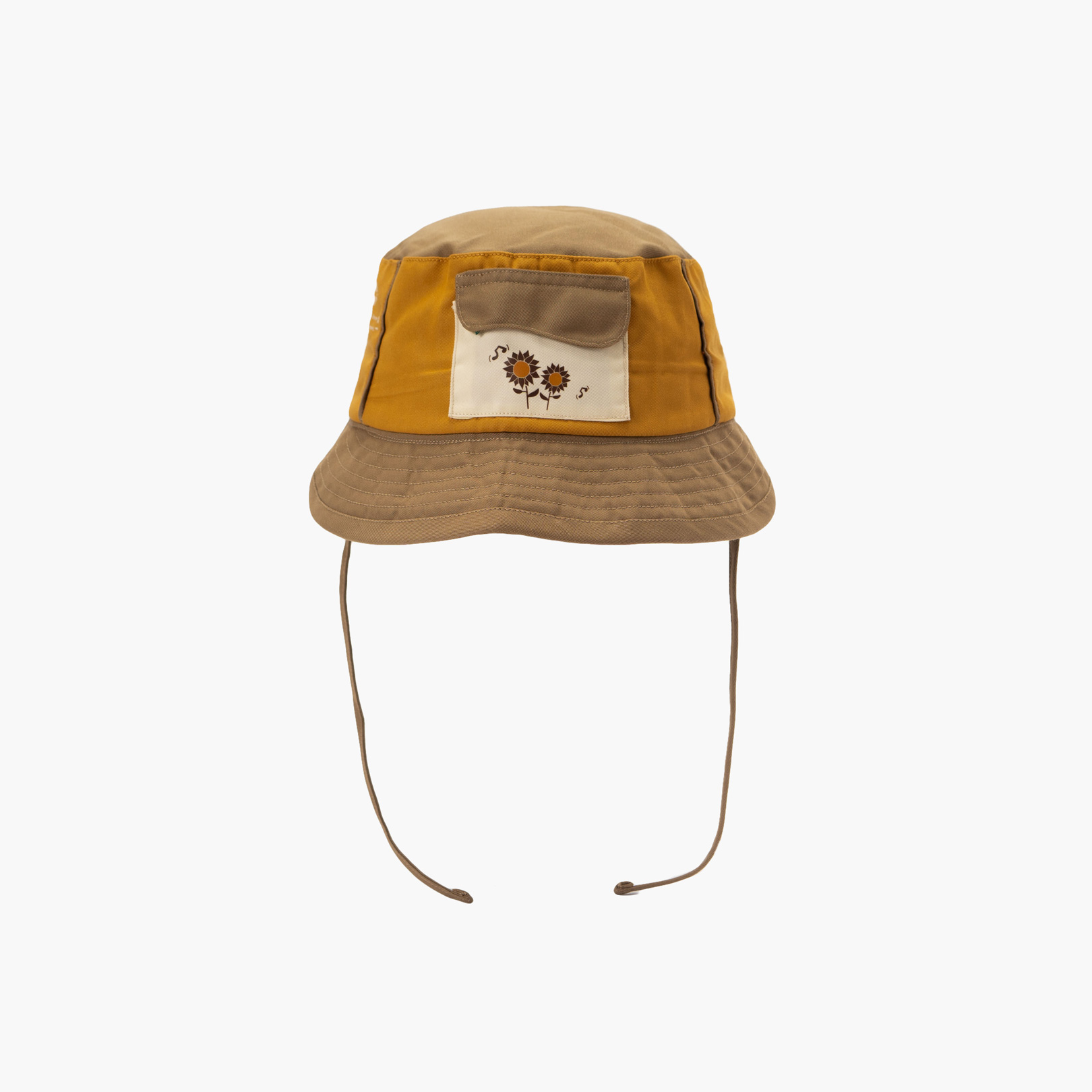 Sunset di Kebun x Artch: Flowy Bucket Hat - Creamy Brown