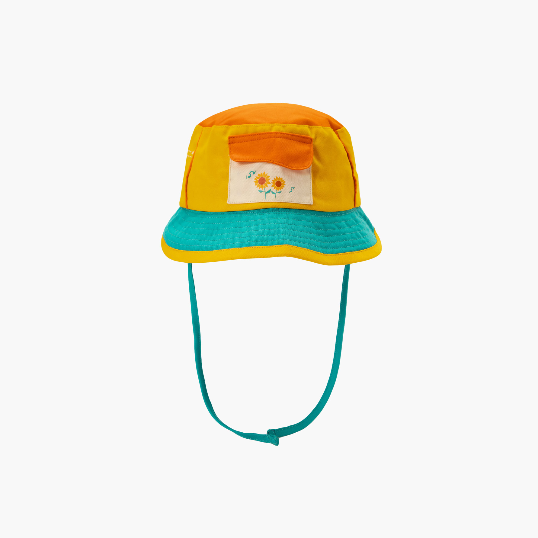 Sunset di Kebun x Artch: Flowy Bucket Hat - Orange Tosca